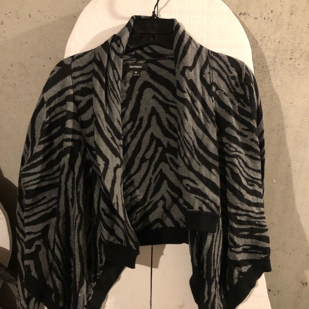 Express zebra looking cardigan